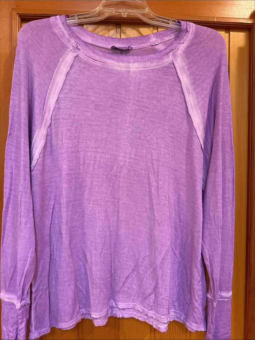 Zenana Outfitters Lavender Long Sleeve Tee